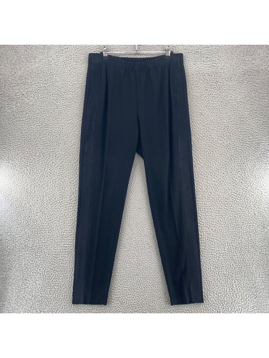 Lafayette 148 New York Pants - Lafayette 148 Pants Womens Small Black Stretch Knit Faux Suede Side Seam Hi Rise